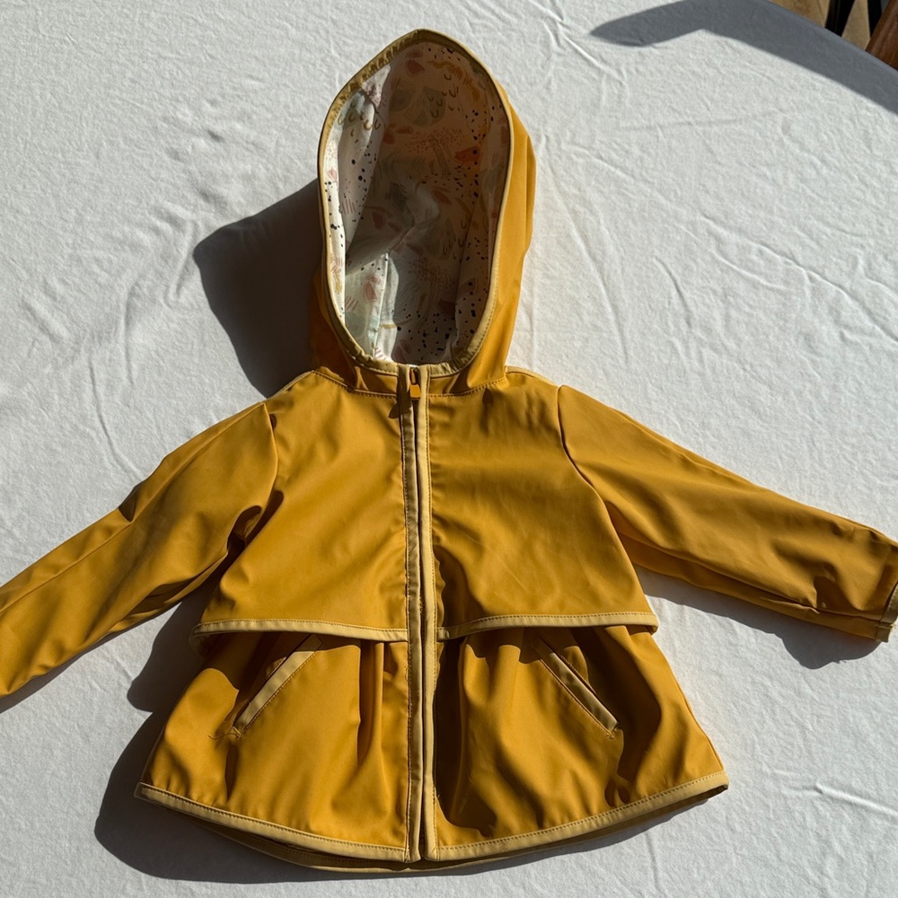 Cynthia Rowley Mustard Hooded Raincoat for Kids